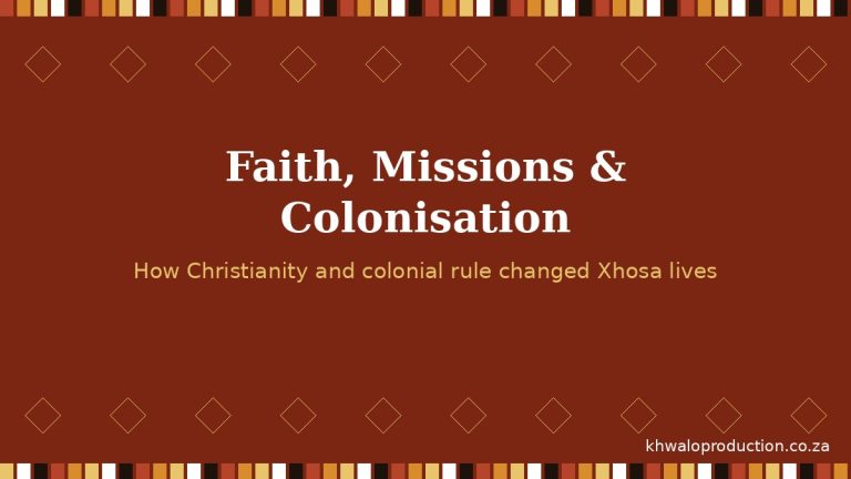 Bible and Border: How Christianity and Colonisation Changed Xhosa Lives