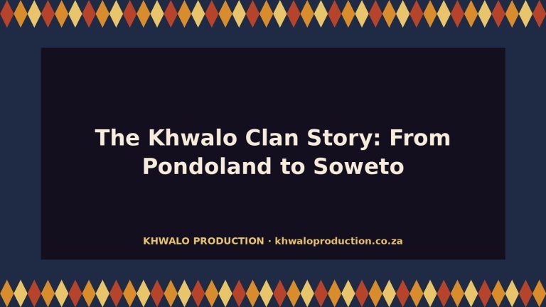 The Khwalo Clan Story: From Pondoland to Soweto