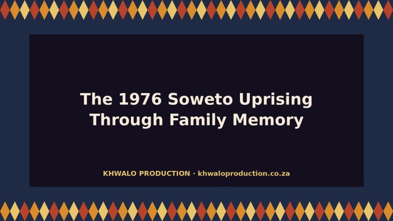 The 1976 Soweto Uprising Through Family Memory